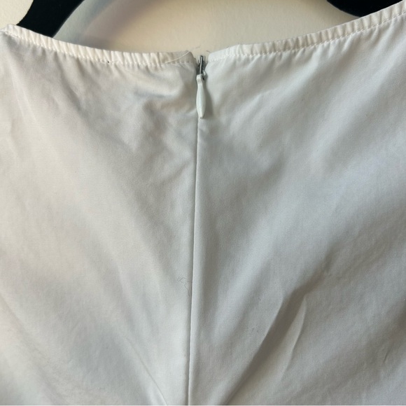 Massimo Dutti 100% Cotton White Asymmetrical Sleeveless Top Blouse - Picture 8 of 8